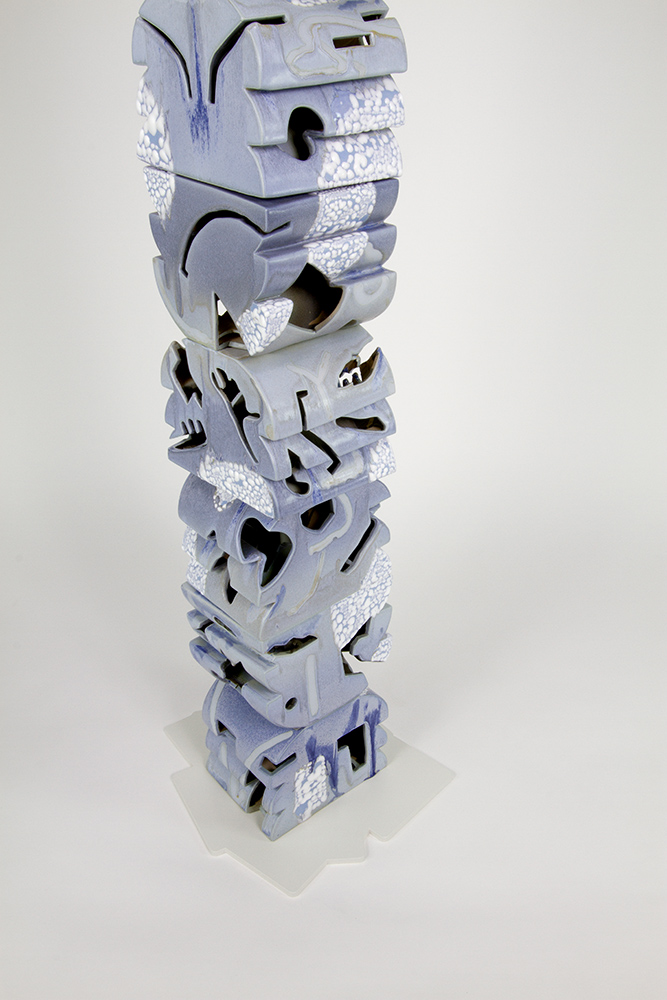 Colonne Le Temps incertain ceramic 3D printed