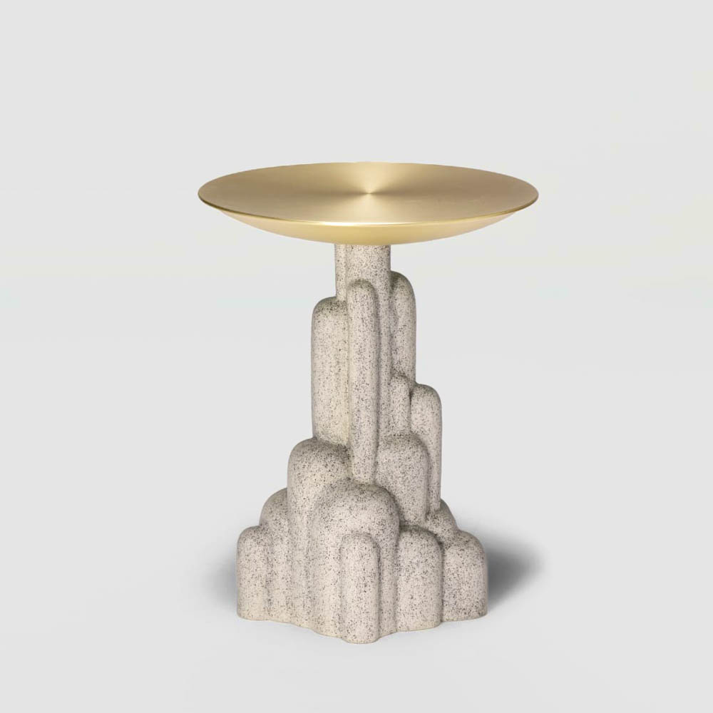 Guéridon en impression 3D de céramique réalisé par le designer Sébastien Coudert-Maugendre