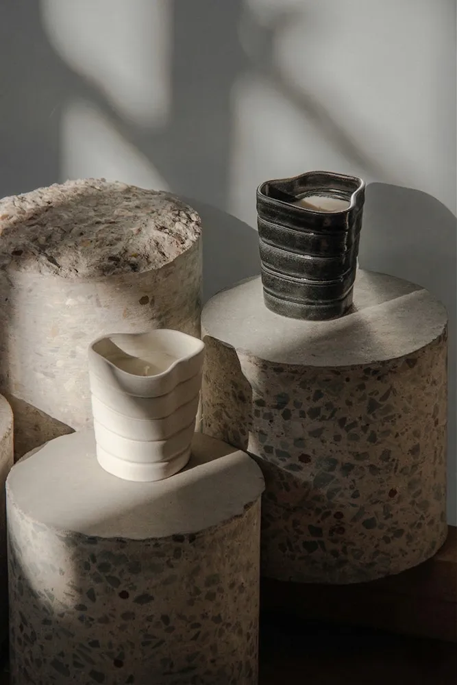 Bougeoirs en céramique imprimés en 3D pour HOC et Société Générale